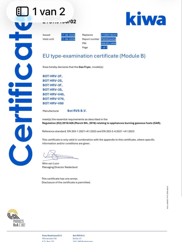 Bot RVS behaald opnieuw KIWA certificaat in 2026